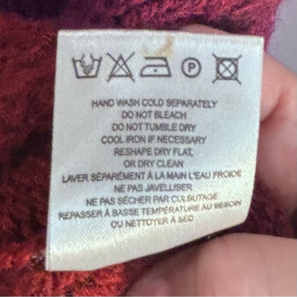 AVA Sz L Wool Alpaca Blend Sweater Cowl Neck Long Line Lattice Hem & Cuffs - Picture 9 of 9